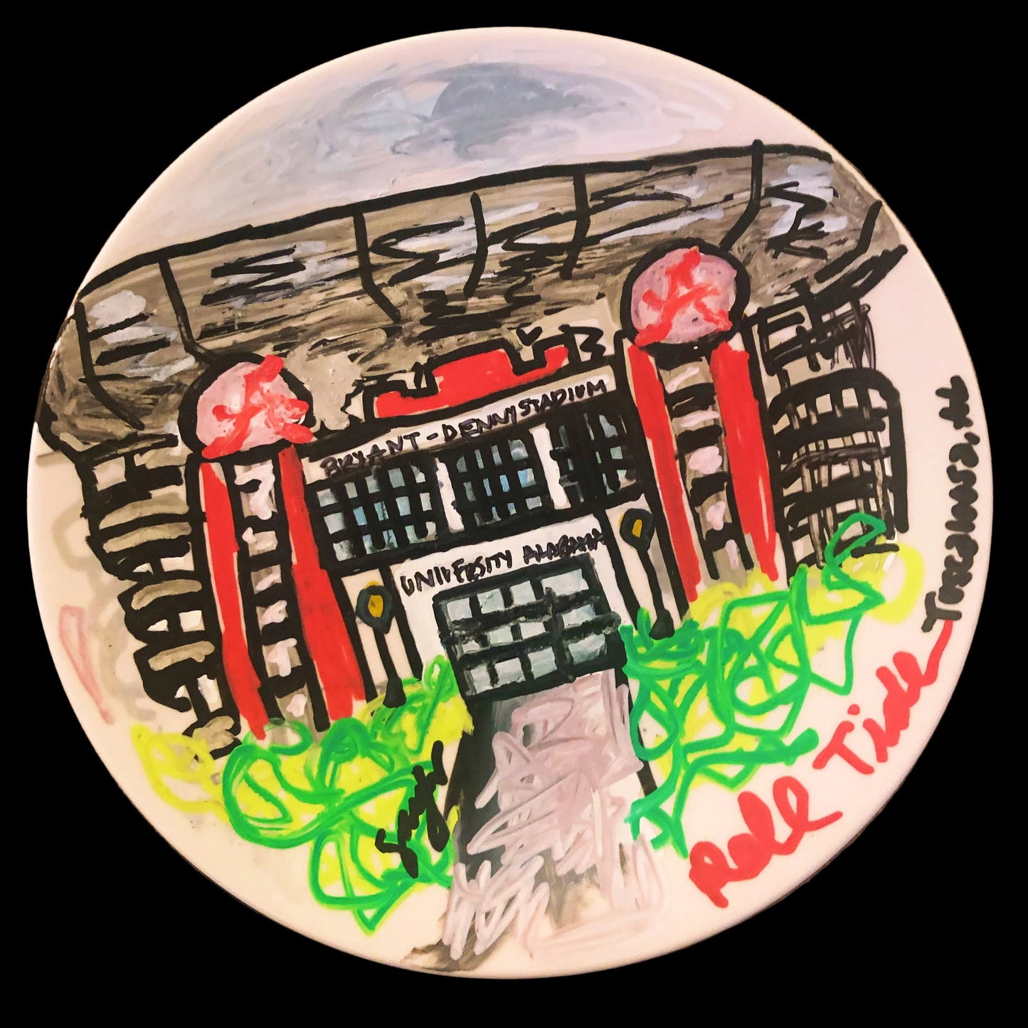 Painted plates art to display or to decorate for holidays