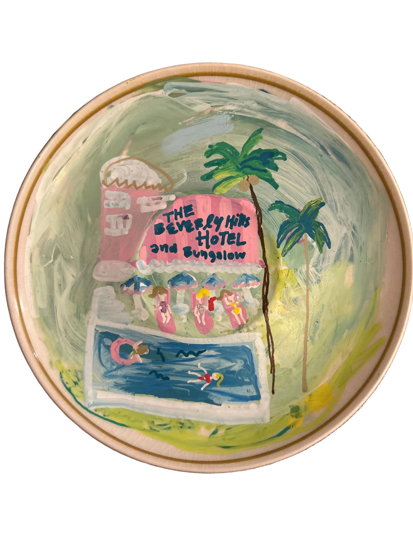 Painted plates art to display or to decorate for holidays