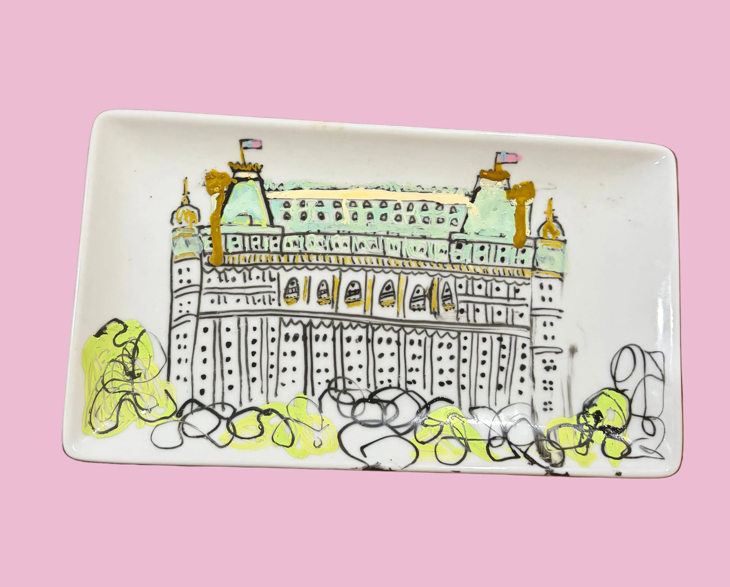 Painted plates art to display or to decorate for holidays