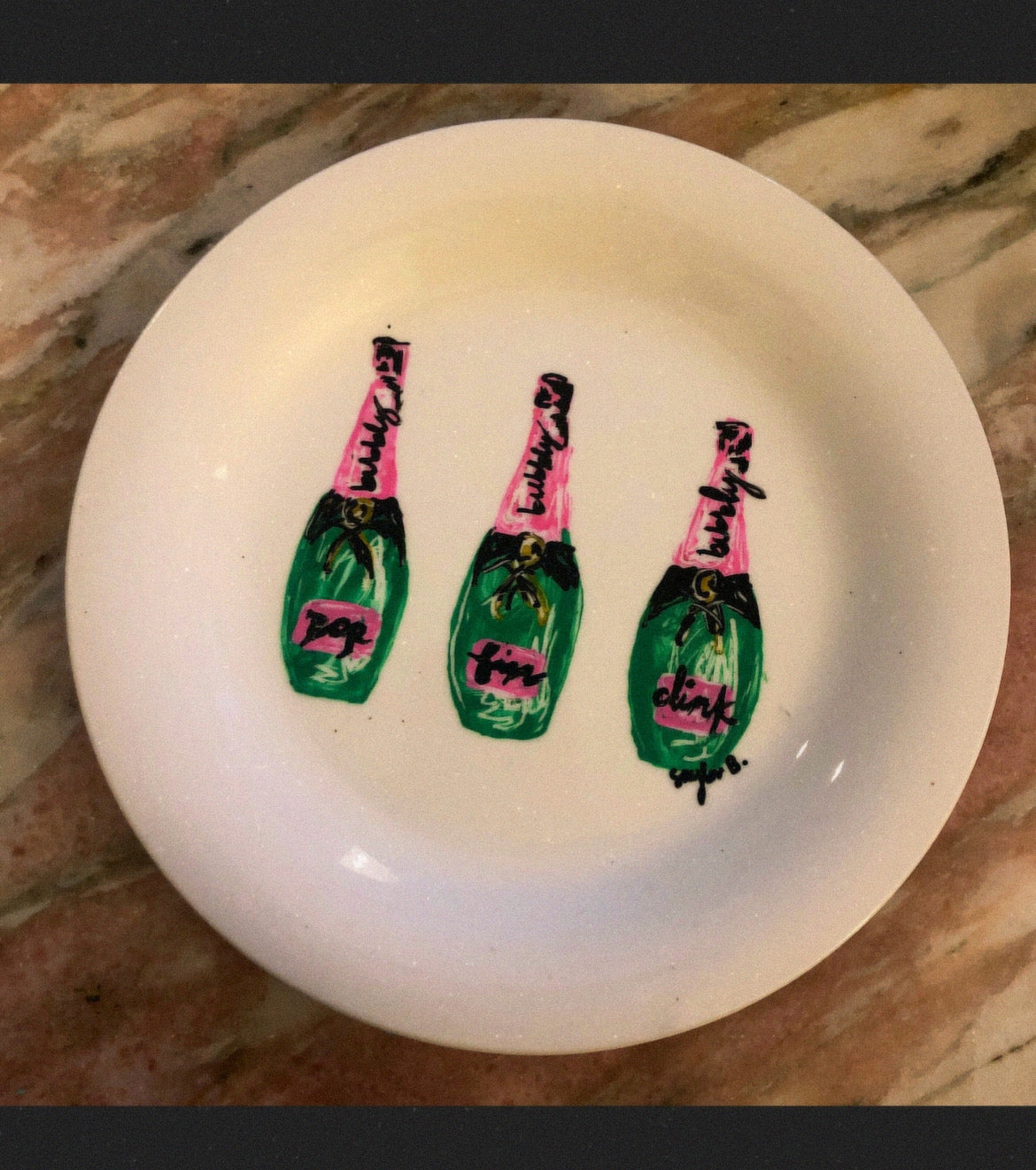 Painted plates art to display or to decorate for holidays